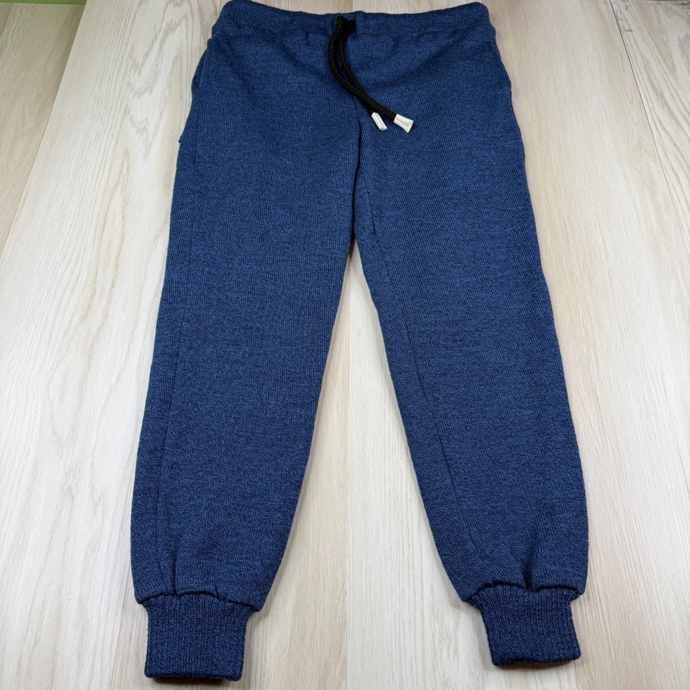 Bleu De Paname Mens Blue Tapered Leg Wool Fleece Jogger Pants Size XL